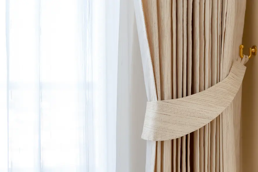 Careful curtain material handling