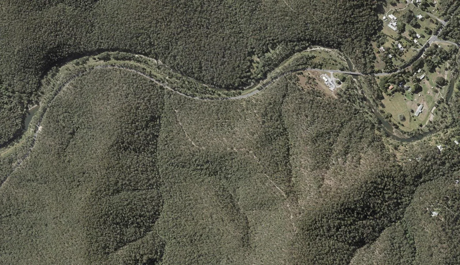Aerial view of homes and properties in Clagiraba, Queensland
