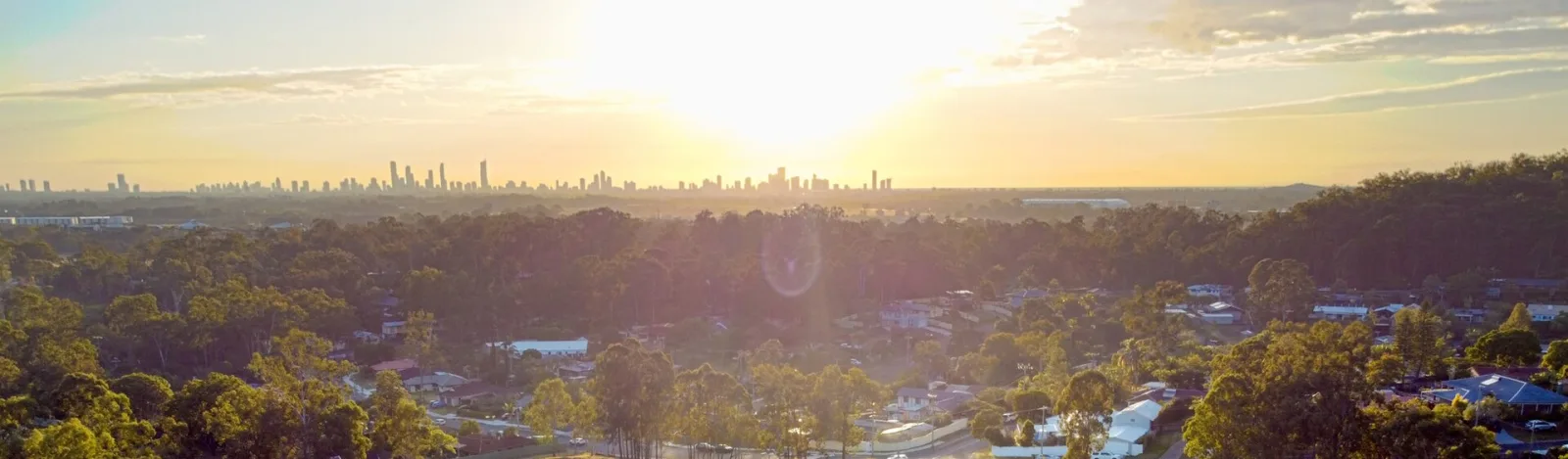 View from Mudgeeraba towards the Gold Coast skyline